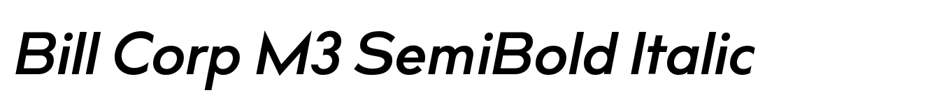Bill Corp M3 SemiBold Italic image